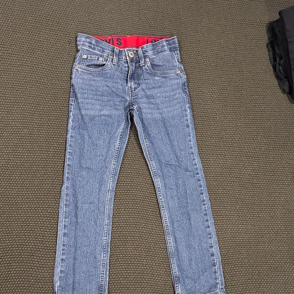 Boys size 8 Levi's Denim Jeans with Red Accents
